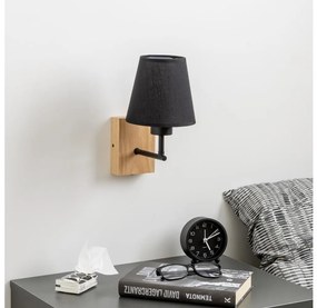 Brilagi - Аплик NUBILA WOOD 1xE27/25W/230V дъб/черен