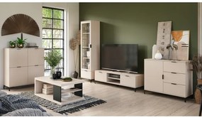 Скрин ЛАНА K-50S Бежов (Шампанско) - СТОЯЩ ШКАФ С ЧЕКМЕДЖЕ