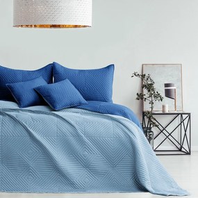 Синьо капитонирано покривало за легло от микрофибър 220x240 cm Softa – Restilo