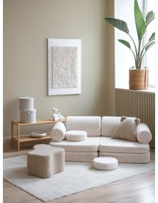 Кремав детски диван от букле 132 cm Settee – Wigiwama
