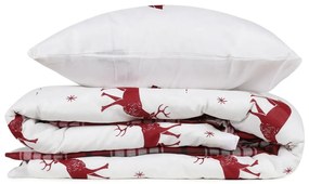 Спално бельо с чаршаф от памучна смес за двойно легло Claret Red, 200 x 220 cm Geyik - Mijolnir