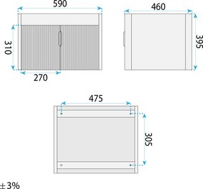 Комплект мебели за баня с мивка Astor 60cm Grey