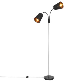 Интелигентна подова лампа черна с 2 Wi-Fi P45 - Carmen