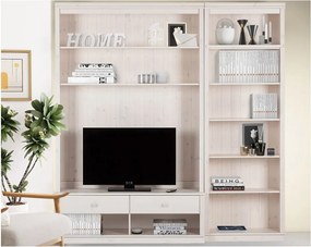 Бял TV комплект от от масивен бор 214x223 cm Anita – Støraa