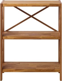 Стелаж от масивен дъб в естествен цвят 70x87 cm X-Shelf – Unique Furniture