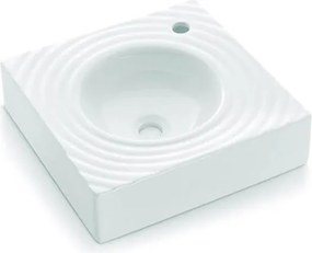 Bathco 0081 - Мивка GOTA за монтаж върху плот, 45 x 45 см, порцелан, бяла