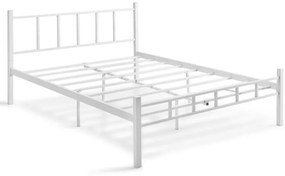 Метално двойно легло ORMEL 160x200 см, бяло, товароносимост 200 кг