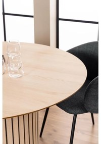 Кръгла трапезна маса с дъбов плот ø 120 cm Linley – Actona