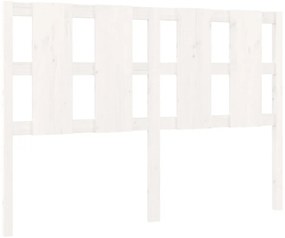 817991 vidaXL Горна табла за легло, бяла, 145,5x4x100 см, бор масив