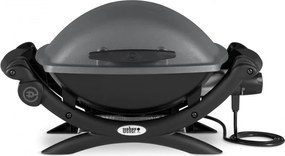 Електрическо барбекю Weber Q1400 WB 52020079, 2200 W, 43x32 cm, Капак и корпус от лят алуминий, Подвижна тава за мазнини, Тъмносив