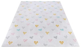 Бял детски килим 160x235 cm Hearts - Hanse Home