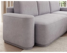 Светлосив шенилов сгъваем/с място за съхранение ъглов диван (десен ъгъл) Aurumm – ELTAP