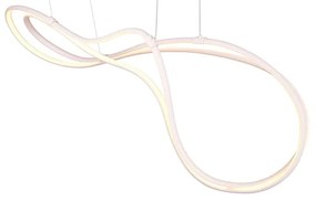 Бяло LED висящо осветително тяло с метален абажур Nala - Trio Select