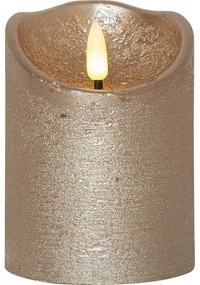 Восъчна LED свещ в златист цвят, височина 10 см Flamme Rustic - Star Trading