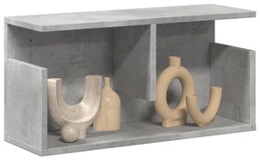 854826 vidaXL Стенен шкаф, 60x20x30 см, бетонно сив, инженерно дърво