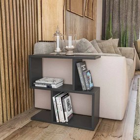 Конзола Kalune Design 854KLN2805, 60х60 см, 3 нива, Меламиново покритие, Черен