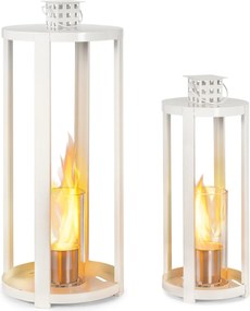 Blumfeldt Fiamme Cilindro, етанолови фенери, комплект 2 броя, горелка от неръждаема стомана, 0,3 литра, време на горене 4 часа