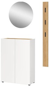 Бял комплект за коридор от декор от дъб 104x200x33 cm Alviano – Germania