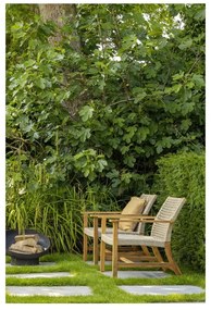 Бежово-естествено градинско кресло от масивно дърво Copper – Exotan