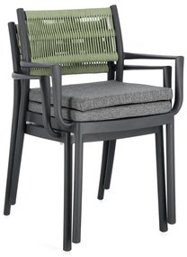 Сиви пластмасови градински столове в комплект от 4 бр. Alvin – Bizzotto