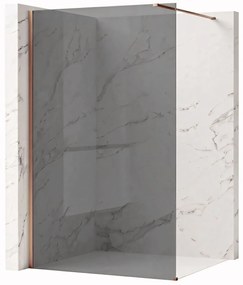 Параван за душ Rea Flexi Grey / Brush Copper 90