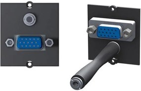 BACHMANN Модул CM с 1х VGA + 3.5мм жак, цвят Черен, - B917.045