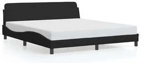 373234 vidaXL Рамка за легло Dover, черна, 180x200 см, кадифе