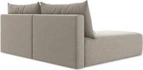 Кафяво-сив кадифен сгъваем/с място за съхранение ъглов диван (ляв ъгъл) Kalena – Makamii