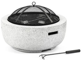 Fieldmann - Преносимо огнище за дърва с решетка бял