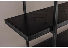 Черна етажерка за книги от екзотична дървесина 140x146 cm Class - Dutchbone