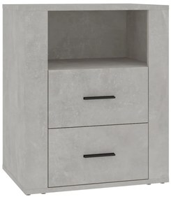 816732 vidaXL Нощно шкафче, сиво, 50x36x60 см, инженерно дърво