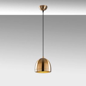 Висящо осветително тяло в бронзов цвят с метален абажур ø 17 cm Mugo – Opviq lights