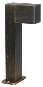 Индустриална стоеща лампа за външно ползване антично злато 35 см IP44 - Baleno