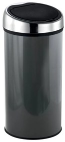 Тъмносиво стоманено кошче за боклук с отваряне с докосване 30 l – MSV