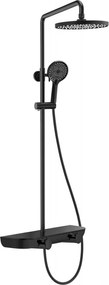 Mexen Axis външен душ комплект с душ пита и батерия, черен - 78112-70