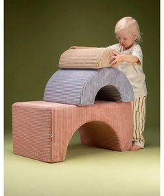 Розово велурено игрище от пяна 75x49x37 cm Rainbow Montessori – Wigiwama
