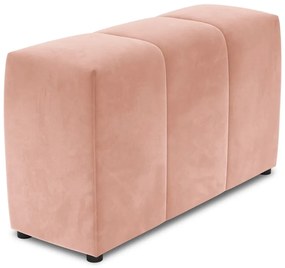 Розов кадифен подлакътник за модулен диван Rome Velvet - Cosmopolitan Design