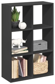 858013 vidaXL Разделител за стая / библиотека, черен, 69,5x29x103,5 см