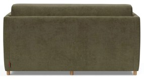 Тъмнозелен велурен разтегателен диван Olan - Innovation