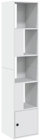 848241 vidaXL Библиотека, бяла, 40x36x189 см, инженерно дърво