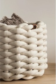 Текстилна кошница ø 21x17 cm Peach Skin Round S – Bigso