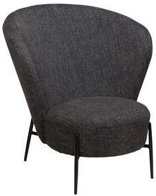 Антрацитно кресло от плат букле Orbit – DAN-FORM Denmark