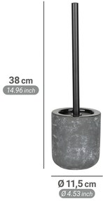 Сива керамична четка за тоалетна Sacile – Wenko