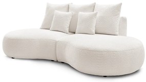 Диван от бял плат букле 260 cm Saint-Germain - Bobochic Paris