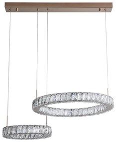 Zuma Line MD3713-2-3GT - LED полилей на кабел GIRONA LED/36W/230V розово злато