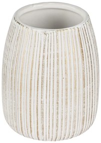 Керамична чаша за четки за зъби от в бял и златист цвят Pascoli – Wenko