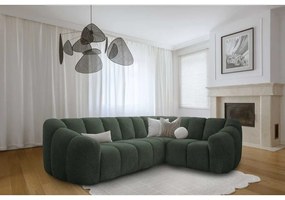 Тъмнозелен ъглов диван (десен ъгъл/L форма) Shell – Miuform