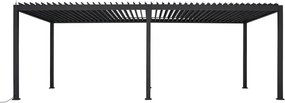 Електрическа беседка Hesperide Evora, Алуминий, Графит, 6x3.6 m