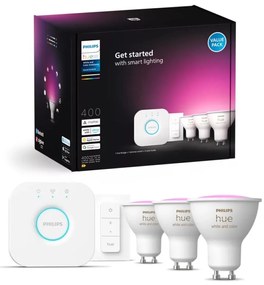 Основен комплект Philips Hue WACA 3xGU10/4,2W/230V 2000-6500K+ устройство за свързване