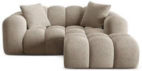 Светлокафяв шенилов ъглов диван (десен ъгъл) Treno – Cosmopolitan Design